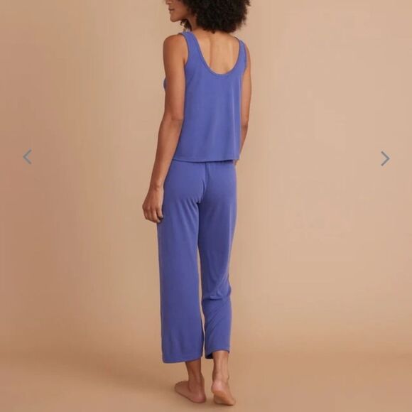 Marine layer Luxe Rib 7/8 Pant in Orient Blue - Picture 8 of 10